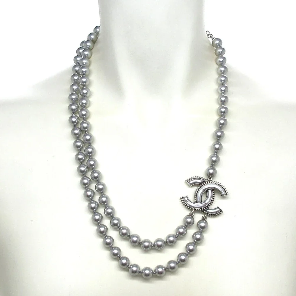 Chanel Coco Necklace ABE563 Faux Pearl Hardware